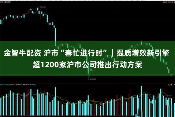金智牛配资 沪市“春忙进行时”｜提质增效新引擎 超1200家沪市公司推出行动方案