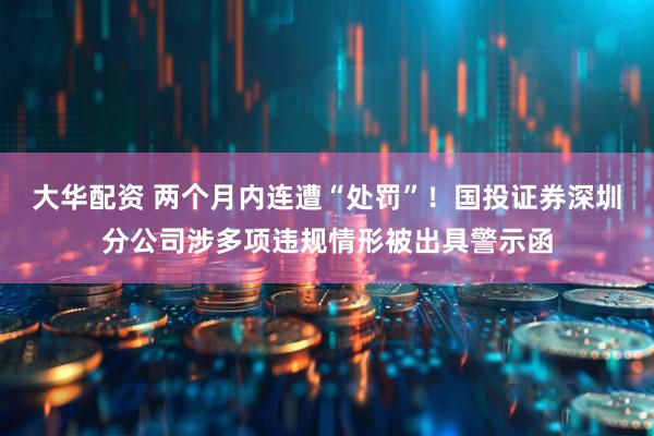 大华配资 两个月内连遭“处罚”！国投证券深圳分公司涉多项违规情形被出具警示函